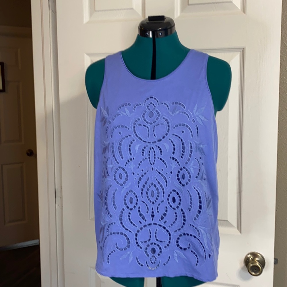 J. Crew Lavender Cutout Tank Top